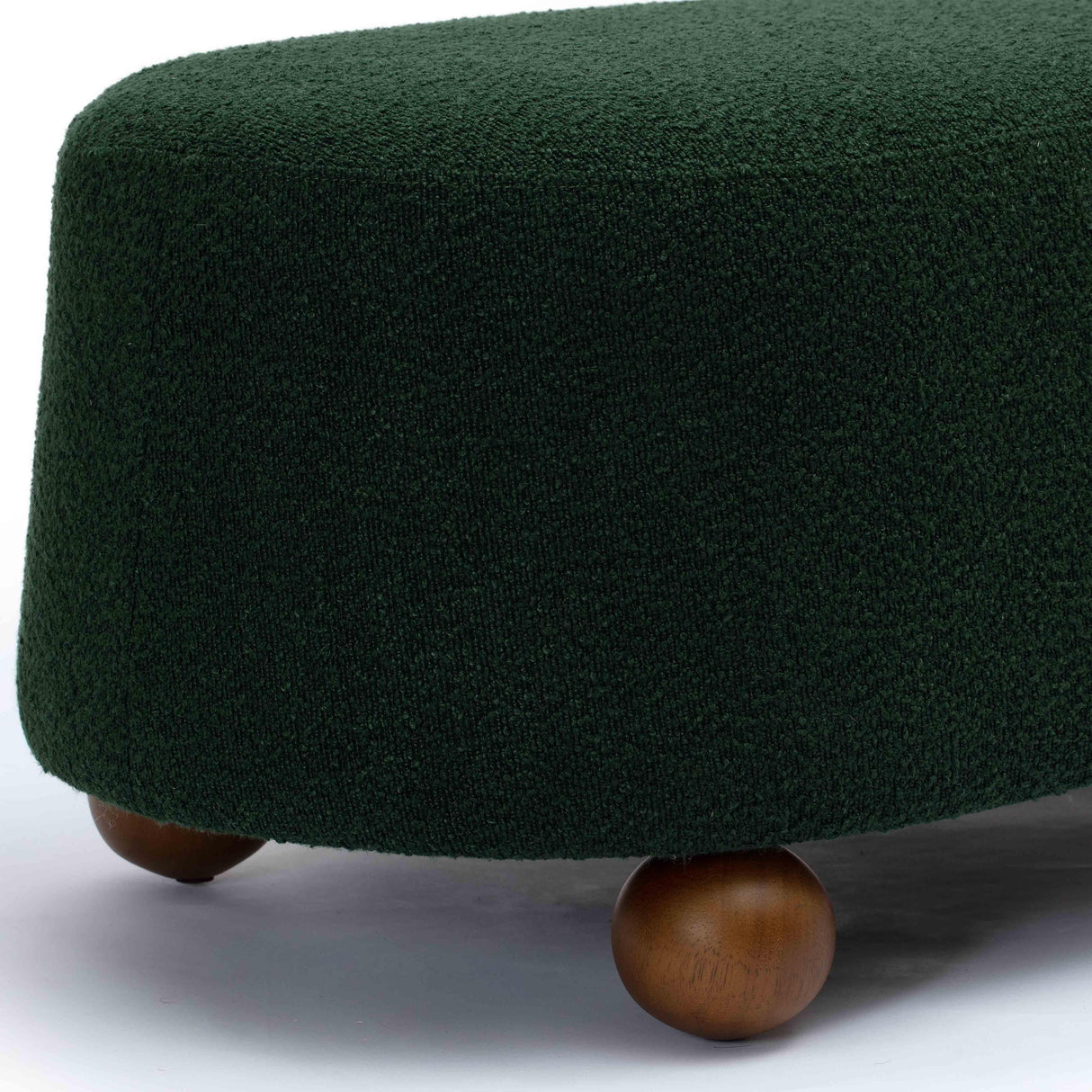 TOV Jaine Forest Green Boucle Large Ottoman