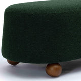 TOV Jaine Forest Green Boucle Large Ottoman