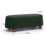 TOV Jaine Forest Green Boucle Large Ottoman