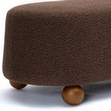 TOV Jaine Brown Boucle Large Ottoman