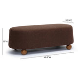 TOV Jaine Brown Boucle Large Ottoman