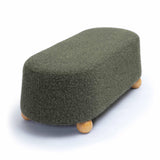 TOV Jaine Forest Green Loose Mohair Large Ottoman