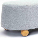 TOV Jaine Stone Grey Loose Mohair Large Ottoman