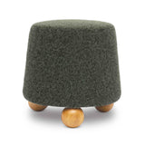 TOV Jaine Forest Green Loose Mohair Ottoman