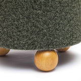 TOV Jaine Forest Green Loose Mohair Ottoman