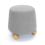 TOV Jaine Stone Grey Loose Mohair Ottoman