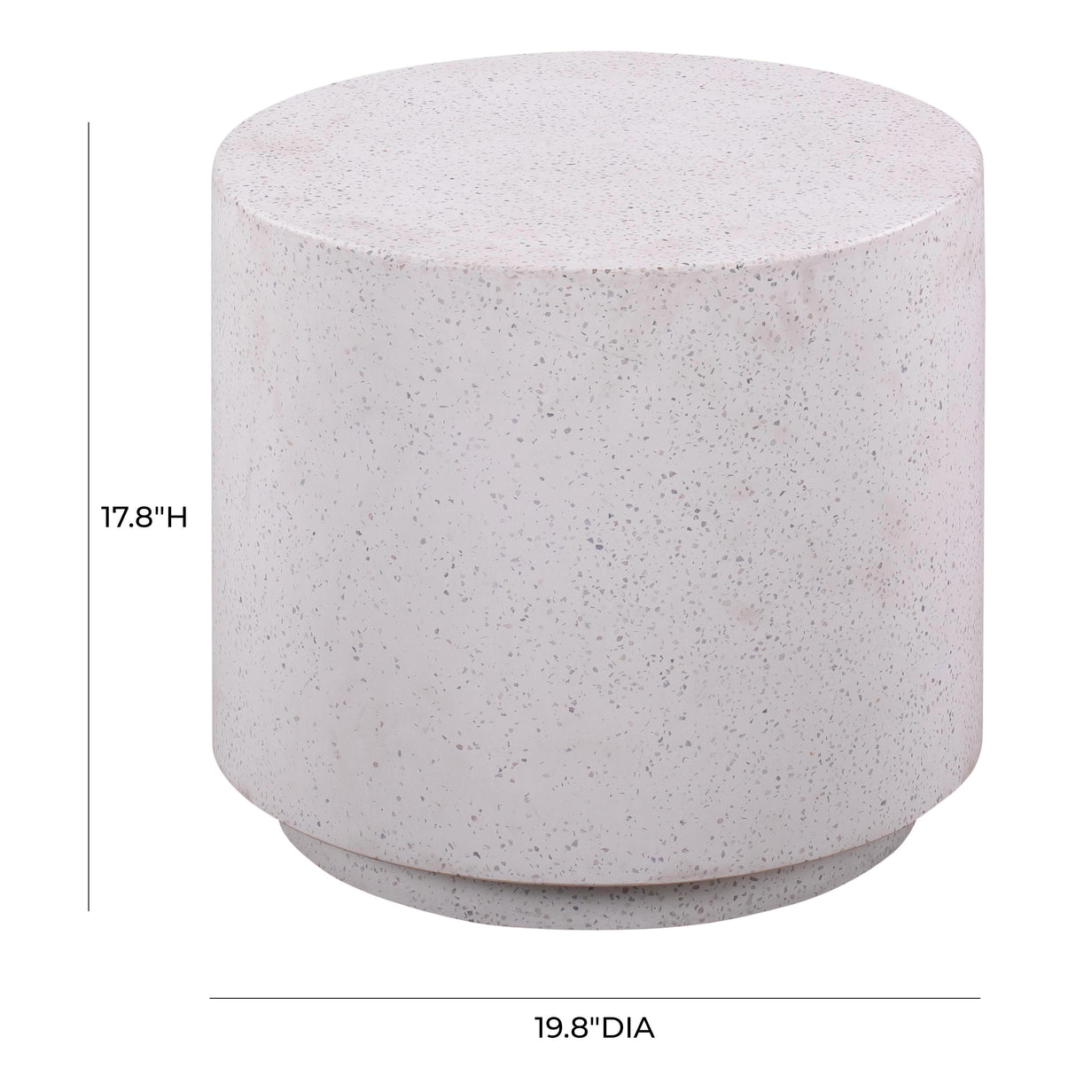TOV Terrazzo Light Speckled Side Table