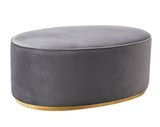 TOV Scarlett Grey Ottoman
