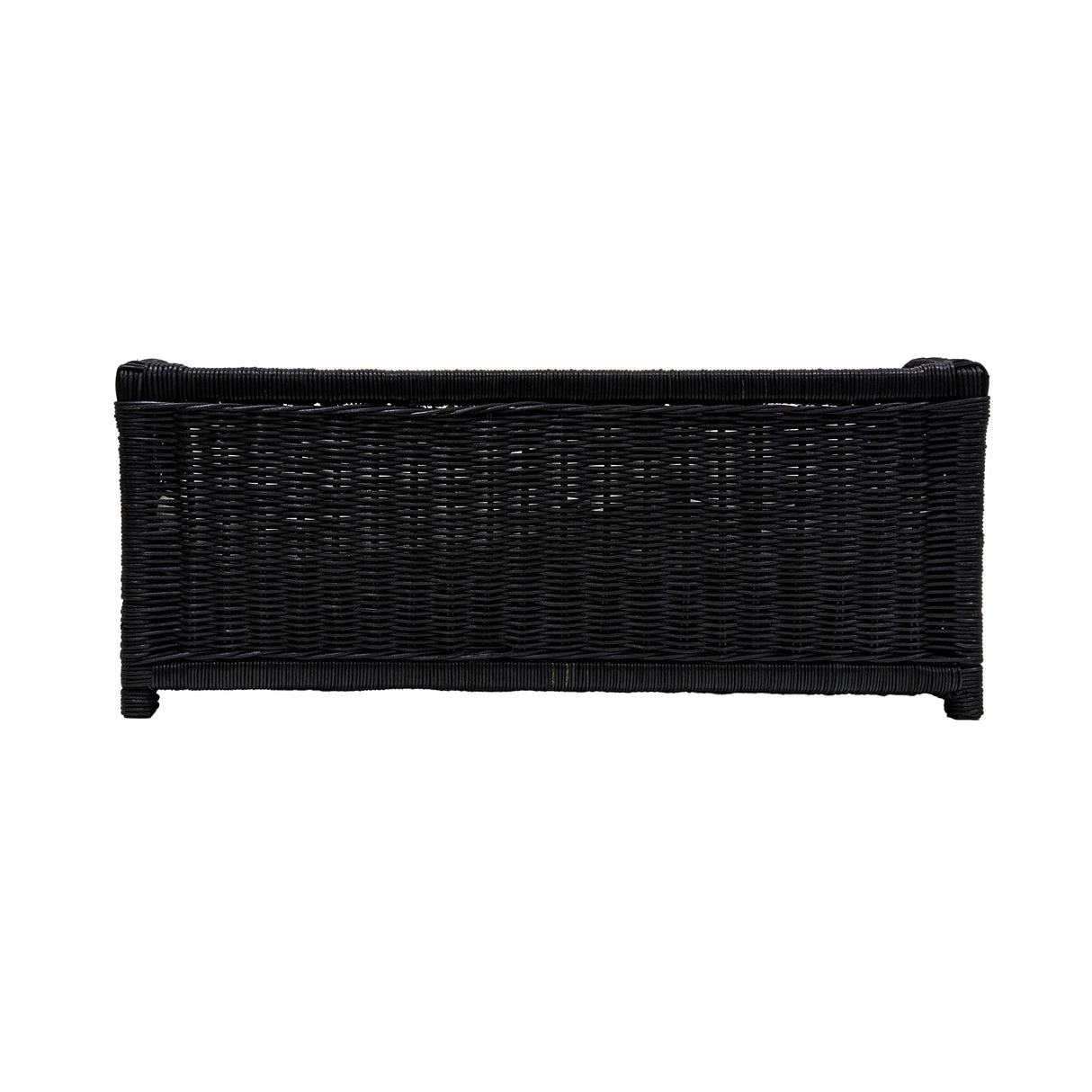 TOV Poppy Black Rattan Small Pet Bed
