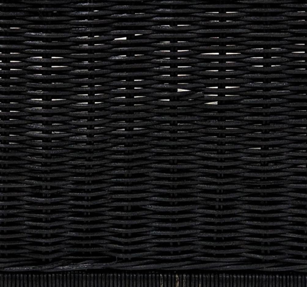 TOV Poppy Black Rattan Small Pet Bed