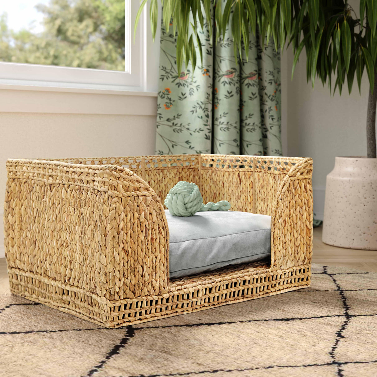 TOV Milou Natural Rattan Small Pet Bed