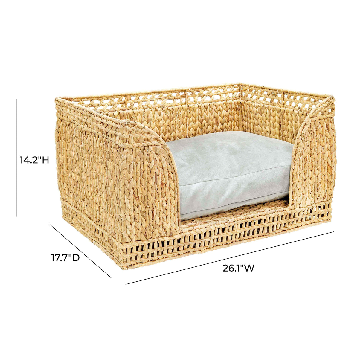 TOV Milou Natural Rattan Small Pet Bed