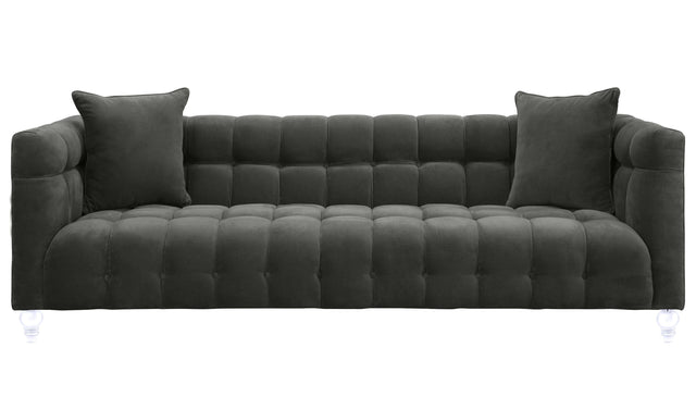 TOV Bea Grey Velvet Sofa