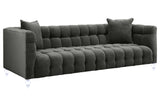 TOV Bea Grey Velvet Sofa