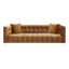 TOV Bea Cognac Velvet Sofa