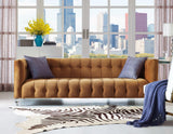 TOV Bea Cognac Velvet Sofa