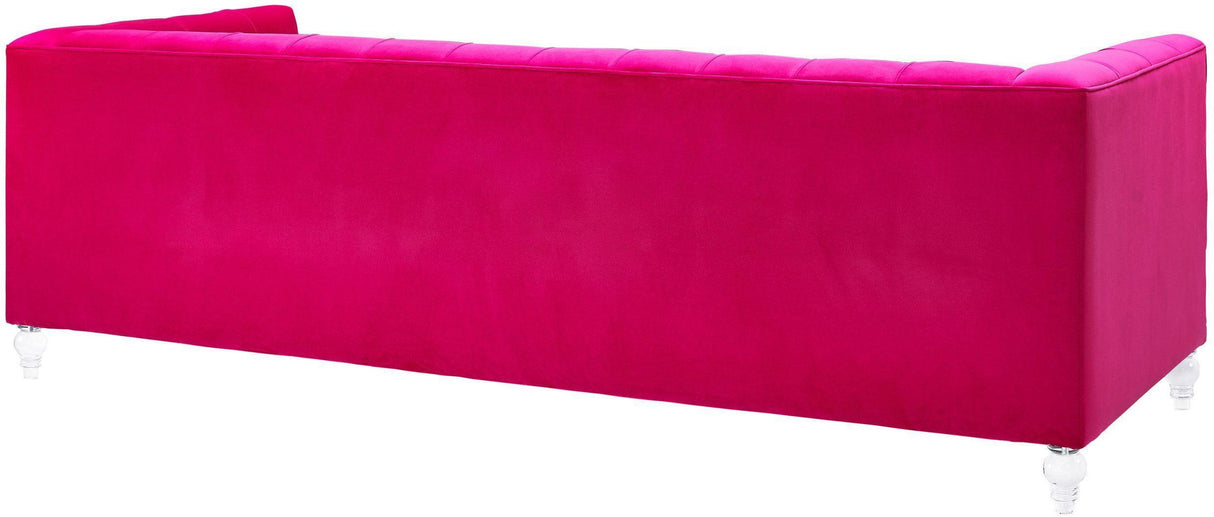 TOV Bea Hot Pink Velvet Sofa