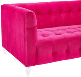 TOV Bea Hot Pink Velvet Sofa