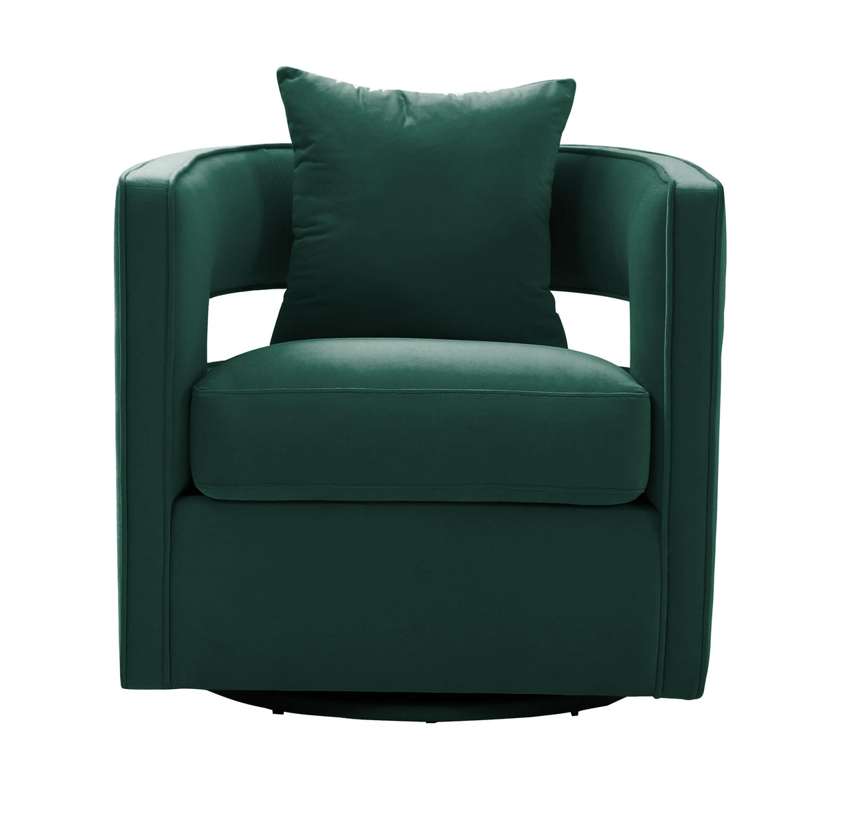 TOV Kennedy Forest Green Velvet Swivel Chair