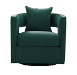 TOV Kennedy Forest Green Velvet Swivel Chair