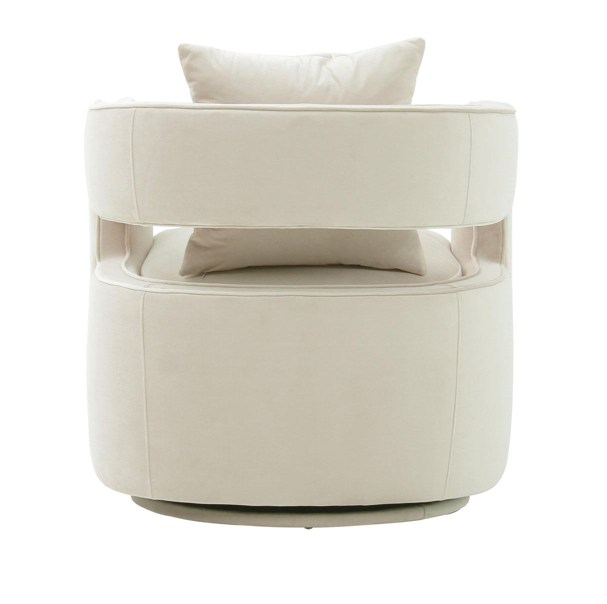 TOV Kennedy Cream Velvet Swivel Chair