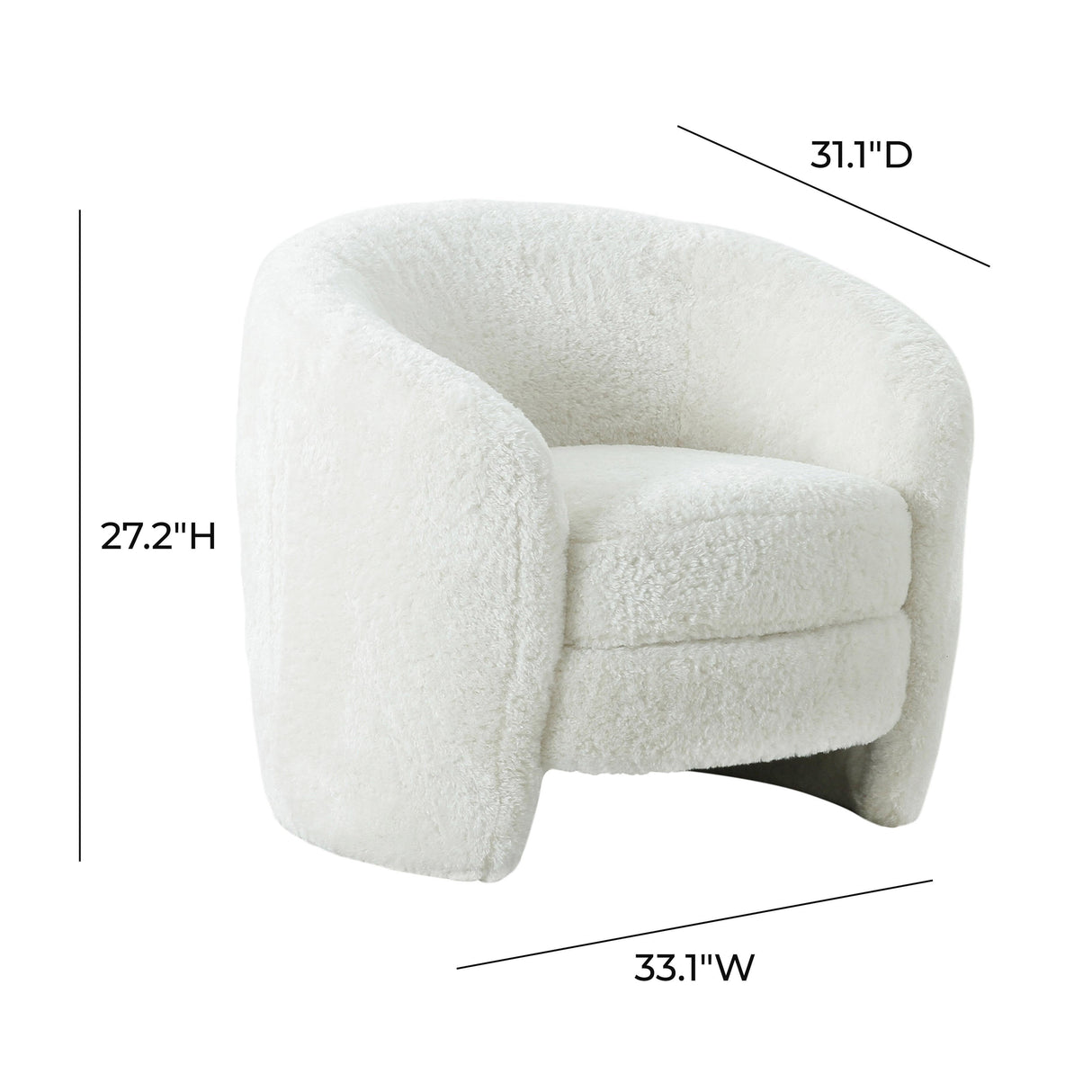 TOV Dakota Faux Shearling Armchair