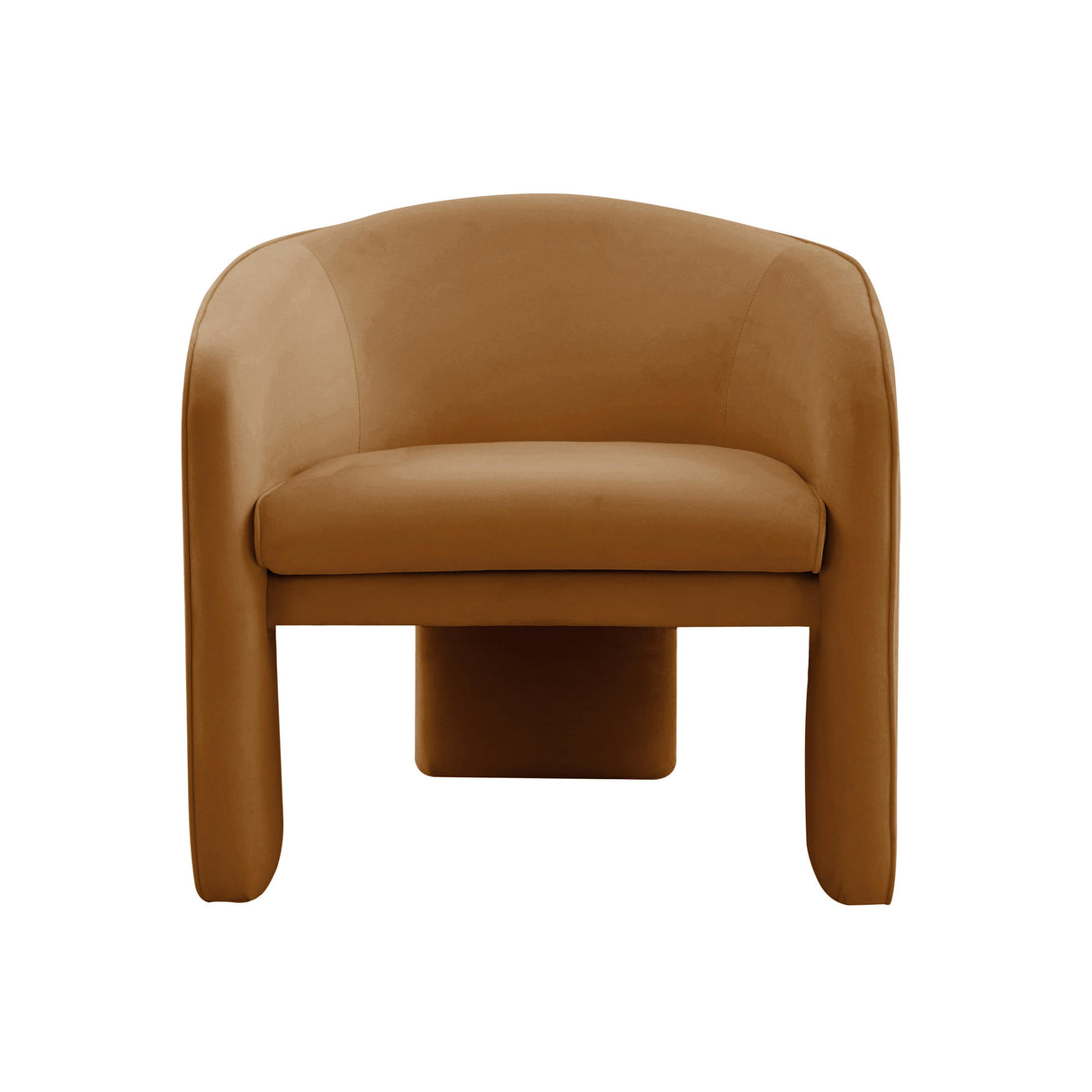 TOV Marla Cognac Velvet Accent Chair