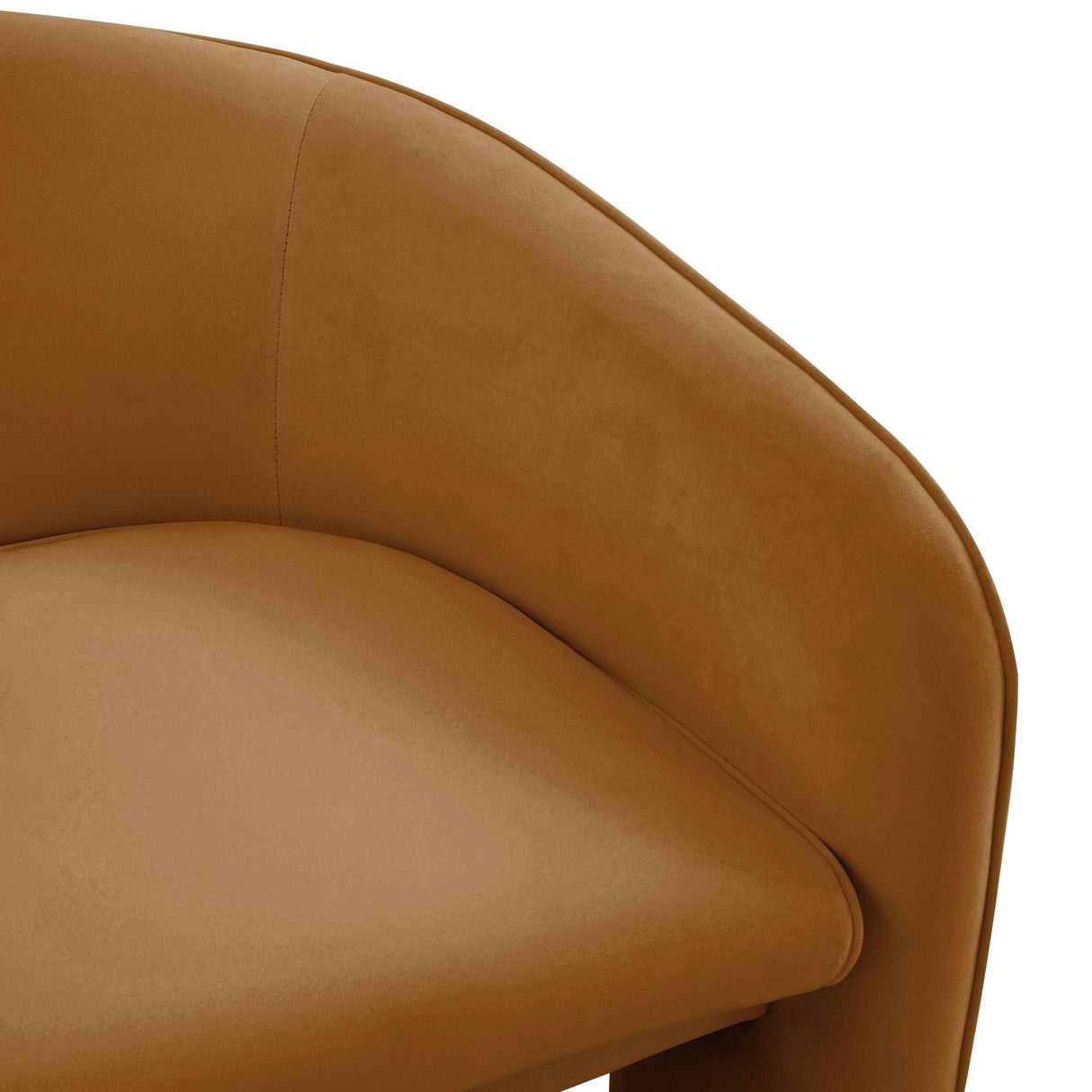 TOV Marla Cognac Velvet Accent Chair