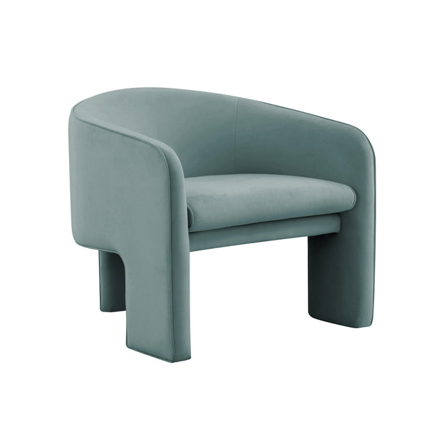 TOV Marla Sea Blue Velvet Accent Chair