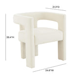 TOV Sloane Cream Velvet Chair
