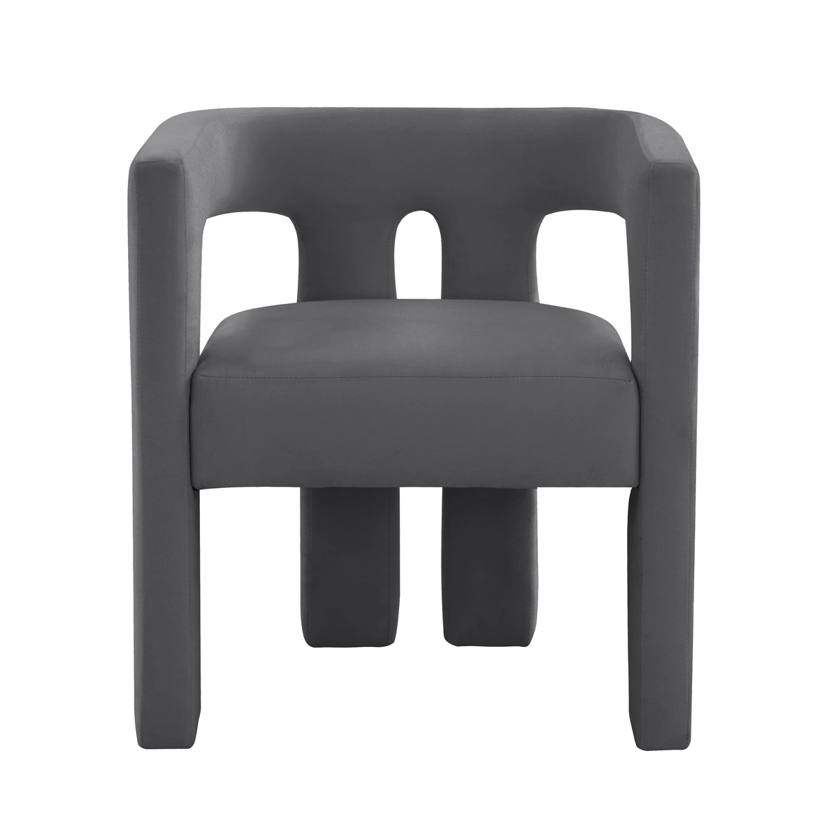 TOV Sloane Dark Grey Velvet Chair