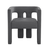 TOV Sloane Dark Grey Velvet Chair