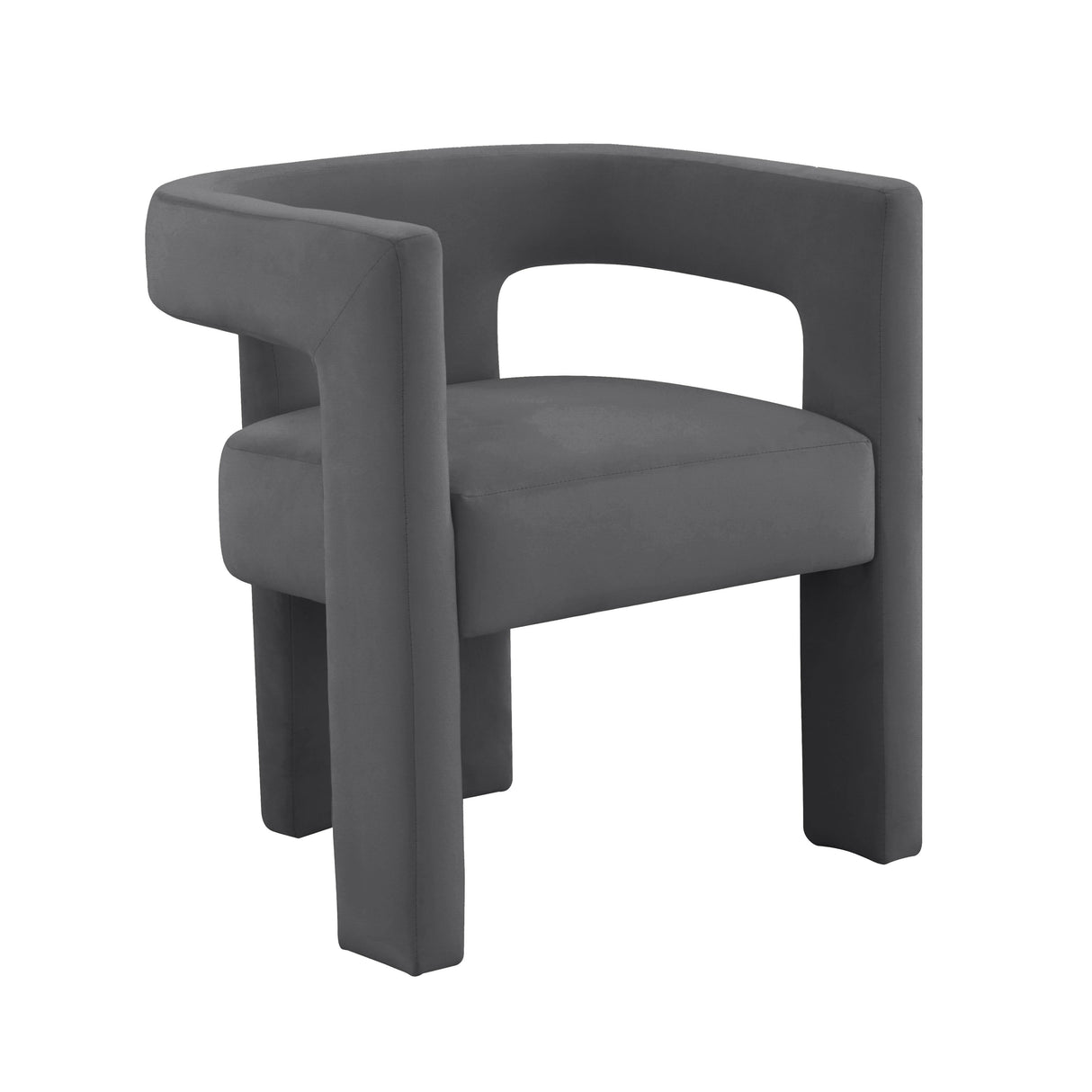 TOV Sloane Dark Grey Velvet Chair