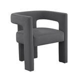 TOV Sloane Dark Grey Velvet Chair