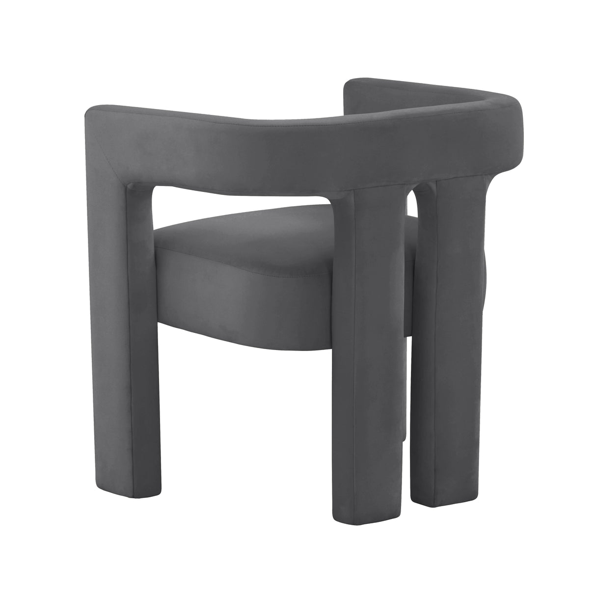 TOV Sloane Dark Grey Velvet Chair
