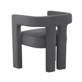 TOV Sloane Dark Grey Velvet Chair