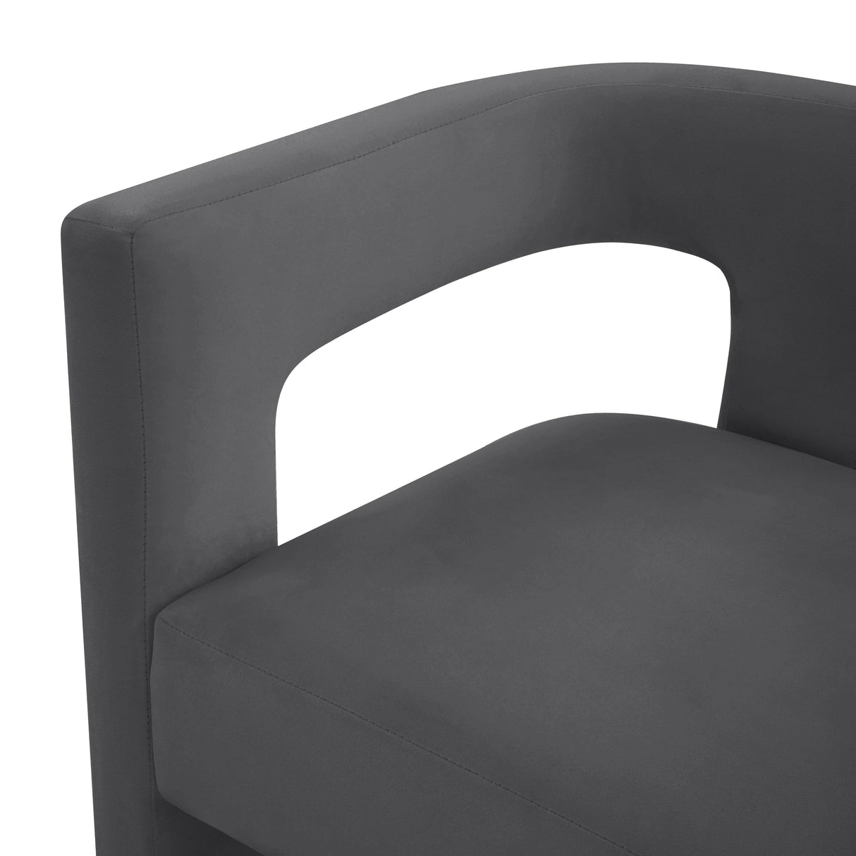 TOV Sloane Dark Grey Velvet Chair