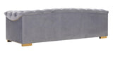 TOV Farah Grey Velvet Sofa