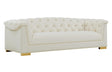 TOV Farah Cream Velvet Sofa