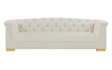 TOV Farah Cream Velvet Sofa