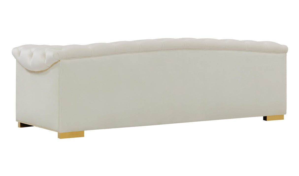 TOV Farah Cream Velvet Sofa