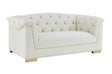 TOV Farah Cream Velvet Loveseat