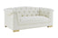 TOV Farah Cream Velvet Loveseat