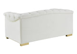 TOV Farah Cream Velvet Loveseat