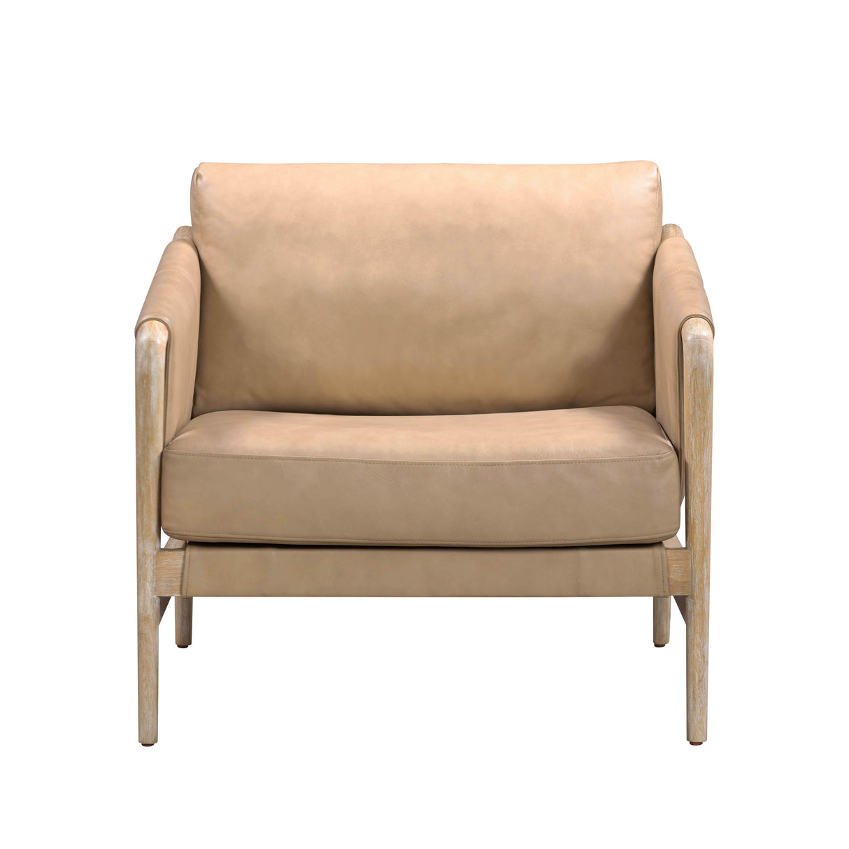 TOV Chakka Tan Genuine Leather Accent Chair