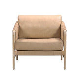 TOV Chakka Tan Genuine Leather Accent Chair