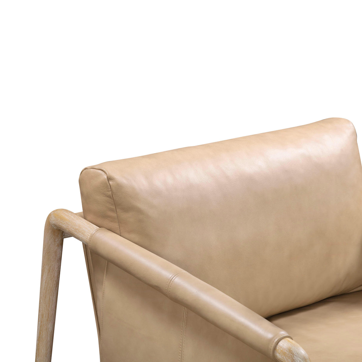 TOV Chakka Tan Genuine Leather Accent Chair