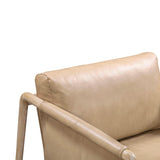 TOV Chakka Tan Genuine Leather Accent Chair