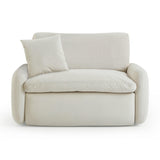 TOV Rachelle Cream Velvet Lounge Chair