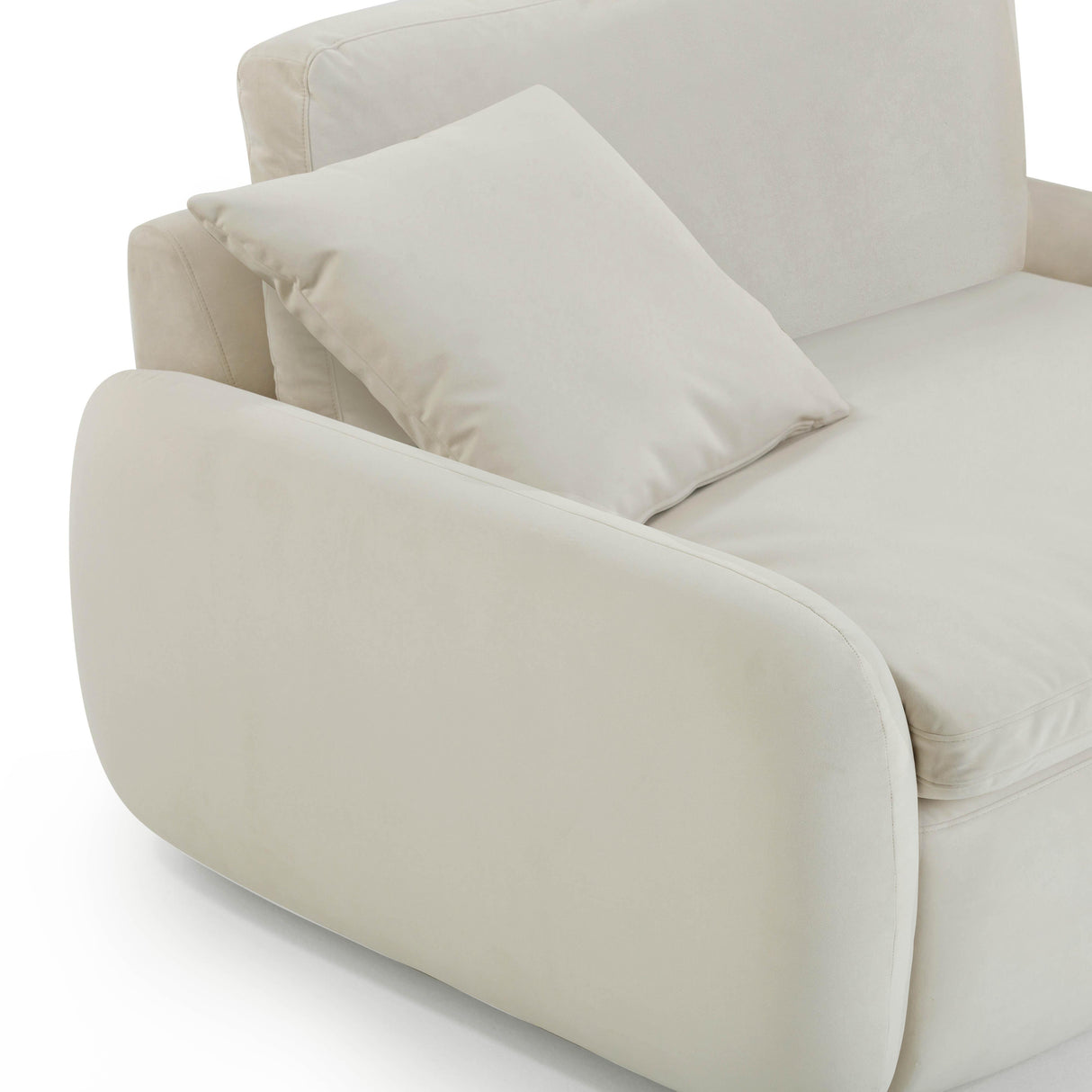 TOV Rachelle Cream Velvet Lounge Chair